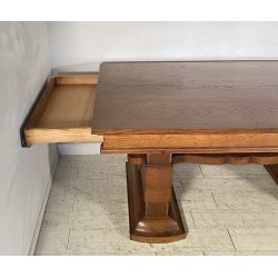 TAVOLO PRANZO ART DECÒ ANNI 30/40 TABLE SCRITTOIO LEGNO ROVERE