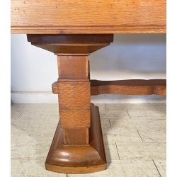 TAVOLO PRANZO ART DECÒ ANNI 30/40 TABLE SCRITTOIO LEGNO ROVERE