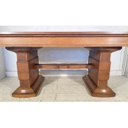 TAVOLO PRANZO ART DECÒ ANNI 30/40 TABLE SCRITTOIO LEGNO ROVERE