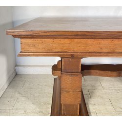 TAVOLO PRANZO ART DECÒ ANNI 30/40 TABLE SCRITTOIO LEGNO ROVERE