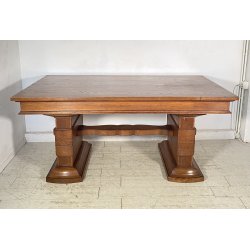 TAVOLO PRANZO ART DECÒ ANNI 30/40 TABLE SCRITTOIO LEGNO ROVERE