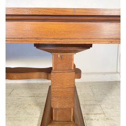 TAVOLO PRANZO ART DECÒ ANNI 30/40 TABLE SCRITTOIO LEGNO ROVERE