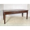 ANTICO GRANDE TAVOLO PRANZO RETTANGOLARE LEGNO LARICE 2 CASSETTI TABLE SALA 1800