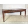 ANTICO GRANDE TAVOLO PRANZO RETTANGOLARE LEGNO LARICE 2 CASSETTI TABLE SALA 1800