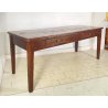 ANTICO GRANDE TAVOLO PRANZO RETTANGOLARE LEGNO LARICE 2 CASSETTI TABLE SALA 1800