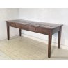 ANTICO GRANDE TAVOLO PRANZO RETTANGOLARE LEGNO LARICE 2 CASSETTI TABLE SALA 1800