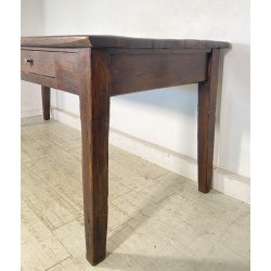 ANTICO GRANDE TAVOLO PRANZO RETTANGOLARE LEGNO LARICE 2 CASSETTI TABLE SALA 1800