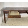 ANTICO GRANDE TAVOLO PRANZO RETTANGOLARE LEGNO LARICE 2 CASSETTI TABLE SALA 1800