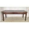 ANTICO GRANDE TAVOLO PRANZO RETTANGOLARE LEGNO LARICE 2 CASSETTI TABLE SALA 1800