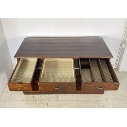 ANTICO BANCONE NEGOZIO RIPIANI CASSA 1800 LEGNO LARICE ABETE BANCO BAR CENTRO