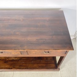 ANTICO BANCONE NEGOZIO RIPIANI CASSA 1800 LEGNO LARICE ABETE BANCO BAR CENTRO