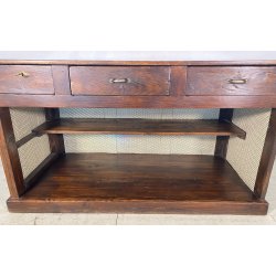 ANTICO BANCONE NEGOZIO RIPIANI CASSA 1800 LEGNO LARICE ABETE BANCO BAR CENTRO