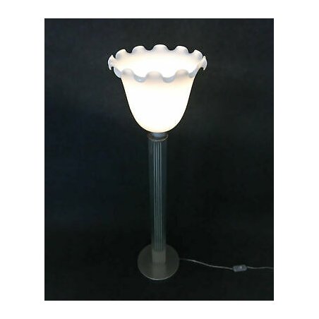 LAMPADA DA TERRA A TULIPANO VETRO DESIGN VINTAGE FLOOR LAMP FRANCIA PARIGI EPOCA