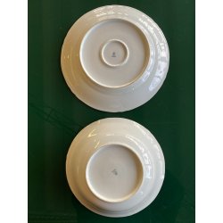 SERVIZIO PIATTI Art Decò 12 Pers. PORCELLANA Bavaria DECORO AZZURRO ARGENTO '40