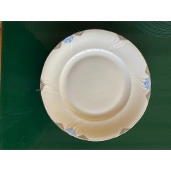 SERVIZIO PIATTI Art Decò 12 Pers. PORCELLANA Bavaria DECORO AZZURRO ARGENTO '40