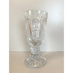 VASO COPPA CENTROTAVOLA CRISTALLO BOEMIA MOLATO GLASS CUP ø 10 x 22 cm/h 1960
