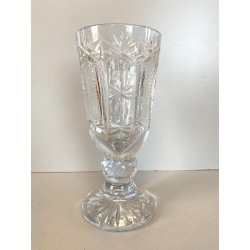 VASO COPPA CENTROTAVOLA CRISTALLO BOEMIA MOLATO GLASS CUP ø 10 x 22 cm/h 1960