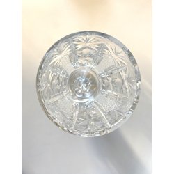 VASO COPPA CENTROTAVOLA CRISTALLO BOEMIA MOLATO GLASS CUP ø 10 x 22 cm/h 1960