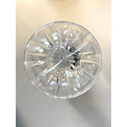 VASO COPPA CENTROTAVOLA CRISTALLO BOEMIA MOLATO GLASS CUP ø 10 x 22 cm/h 1960