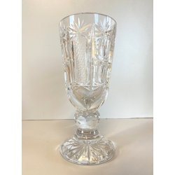 VASO COPPA CENTROTAVOLA CRISTALLO BOEMIA MOLATO GLASS CUP ø 10 x 22 cm/h 1960