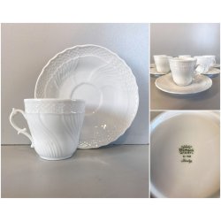 Set 6 TAZZINE CAFFè VECCHIO GINORI BIANCO Richard Ginori TAZZINA CON PIATTINO