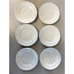 Set 6 TAZZINE CAFFè VECCHIO GINORI BIANCO Richard Ginori TAZZINA CON PIATTINO