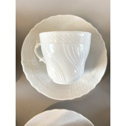 Set 6 TAZZINE CAFFè VECCHIO GINORI BIANCO Richard Ginori TAZZINA CON PIATTINO