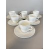 Set 6 TAZZINE CAFFè VECCHIO GINORI BIANCO Richard Ginori TAZZINA CON PIATTINO