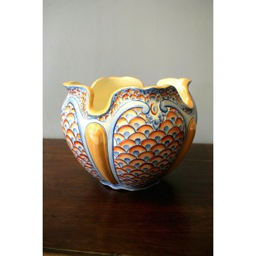 ANTICO VASO CACHE-POT CERAMICA SMALTO Verbanum Stone SCI LAVENO Guido Andlovitz