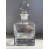 VINTAGE DECANTER CRISTALLO CUBO TAPPO a SFERA Cristalleria Europa 11x11x23,5 cm