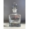 VINTAGE DECANTER CRISTALLO CUBO TAPPO a SFERA Cristalleria Europa 11x11x23,5 cm