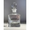 VINTAGE DECANTER CRISTALLO CUBO TAPPO a SFERA Cristalleria Europa 11x11x23,5 cm