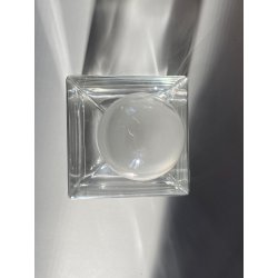 VINTAGE DECANTER CRISTALLO CUBO TAPPO a SFERA Cristalleria Europa 11x11x23,5 cm