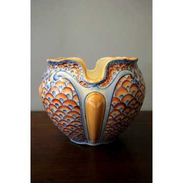 ANTICO VASO CACHE-POT CERAMICA SMALTO Verbanum Stone SCI LAVENO Guido Andlovitz