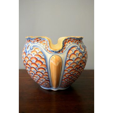 ANTICO VASO CACHE-POT CERAMICA SMALTO Verbanum Stone SCI LAVENO Guido Andlovitz