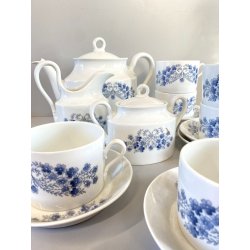 SERVIZIO TE 6Pers. Richard Ginori PORCELLANA BIANCA DECORO NON TI SCORDAR DI ME