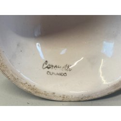 VASO COPPA VINTAGE CERAMICA Coronetti Cunardo SMALTO COLAGGIO FARFALLE '50