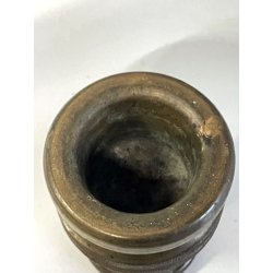 antico PICCOLO MORTAIO BRONZO pestello VASETTO FARMACIA 1,7 kg epoca '900