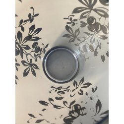 ANTICO VASO VETRO BLU TRASPARENTE DECORO ARGENTATO FOGLIE FRUTTI ART NOUVEAU '20