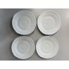 SET 4 TAZZA Tè PIATTINO PORCELLANA Richard Ginori  VECCHIO GINORI BIANCO VINTAGE