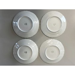 SET 4 TAZZA Tè PIATTINO PORCELLANA Richard Ginori  VECCHIO GINORI BIANCO VINTAGE