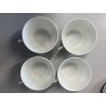 SET 4 TAZZA Tè PIATTINO PORCELLANA Richard Ginori  VECCHIO GINORI BIANCO VINTAGE