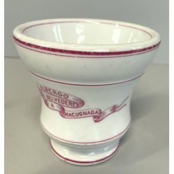 antica TAZZA THE ceramica VECCHIO Richard Ginori PUBBLICITARIA albergo MACUGNAGA