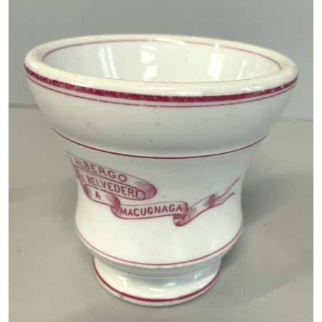 antica TAZZA THE ceramica VECCHIO Richard Ginori PUBBLICITARIA albergo MACUGNAGA