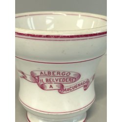 antica TAZZA THE ceramica VECCHIO Richard Ginori PUBBLICITARIA albergo MACUGNAGA