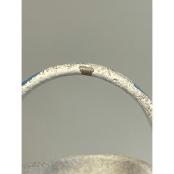 ANTICO piccolo VASETTO a CESTINO ceramica ANNI 50 stile ALBISOLA GRANULATO MAT