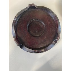 VASO con COPERCHIO PORCELLANA Satsuma JAPAN DECORO ISTORIATO PAVONI FIORI FOGLIE