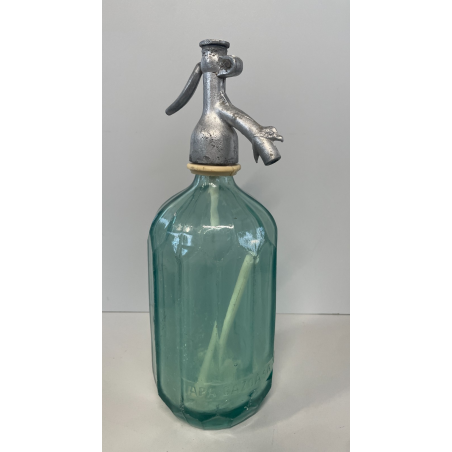 ANTICA BOTTIGLIA SELTZ VETRO VERDE APA GAZOASA STAS 392-52 SODA  EPOCA 1930