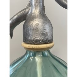 ANTICA BOTTIGLIA SELTZ VETRO VERDE APA GAZOASA STAS 392-52 SODA  EPOCA 1930