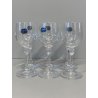 SET 6 BICCHIERI VINTAGE CALICE GRAPPA LIQUORE CRISTALLO BOHEMIA ø 4,5 x 13 cm/h